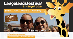 Desktop Screenshot of langelandsfestival.dk